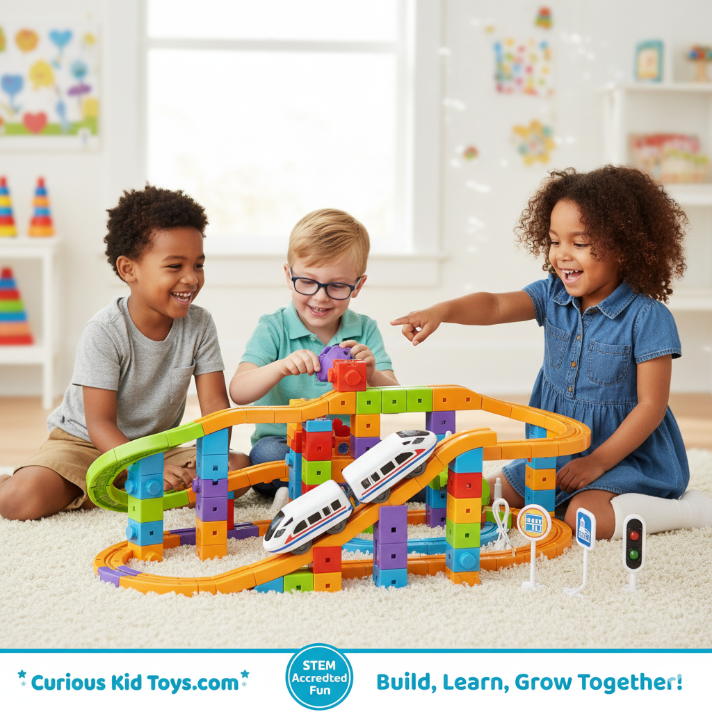 CuriousKidToys Magnetic Track Adventure Set Bundle Offer 123pc Set + Free Car
