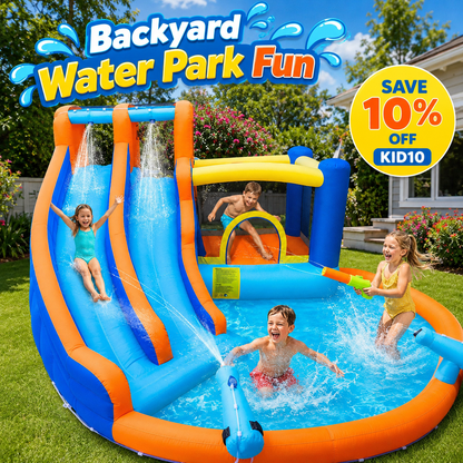 WonderSplash™ Double Slide Backyard Water Park