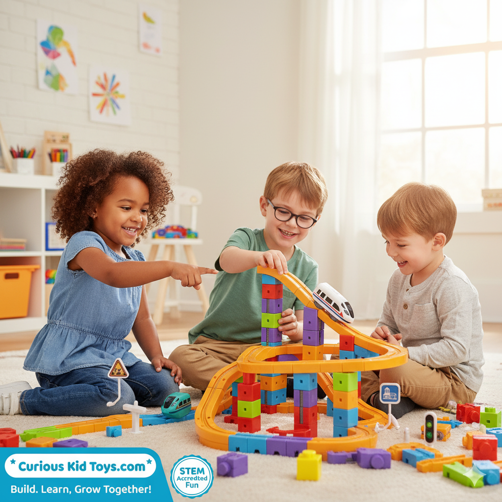 CuriousKidToys Magnetic Track Adventure Set
