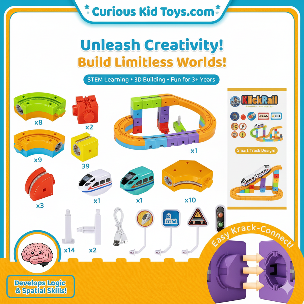 CuriousKidToys Magnetic Track Adventure Set