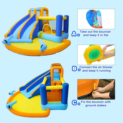 WonderSplash™ Double Slide Backyard Water Park